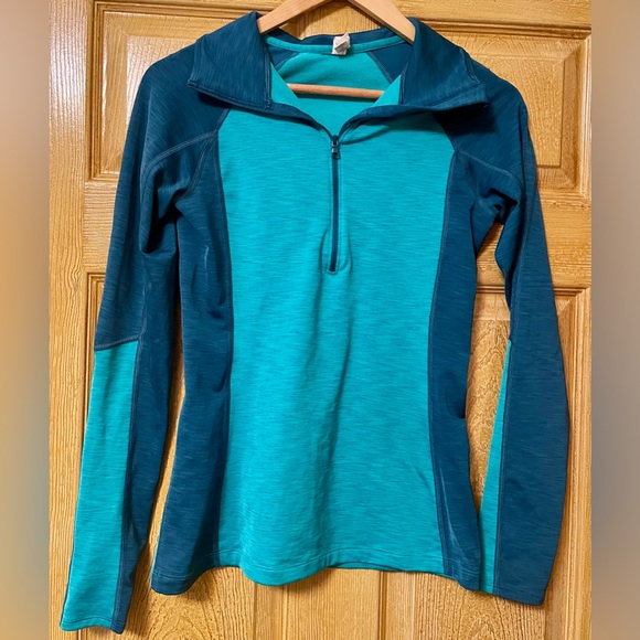 Women’s Under Armour Teal and Navy ColdGear Pullover Size Small - Picture 1 of 5